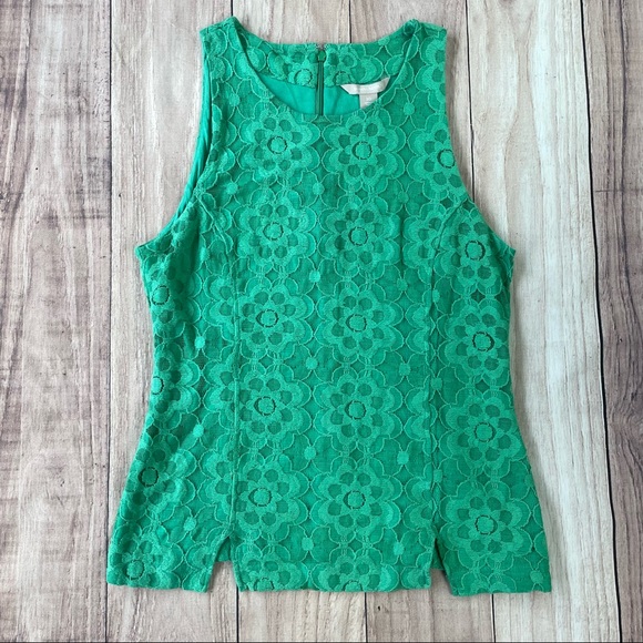Banana Republic BR Green Lace Top - Picture 1 of 5